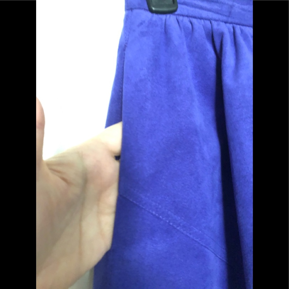 Lilli Ann Collections Vintage Skirt Size M Ultrasuede Facile Flared Casual - Picture 6 of 12